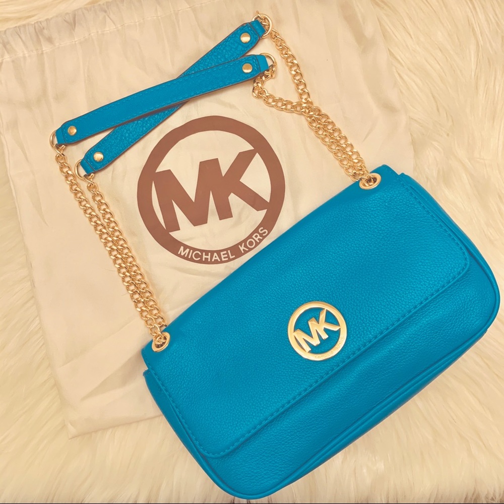 Michael Kors Fulton Shoulder Bag Turquoise
